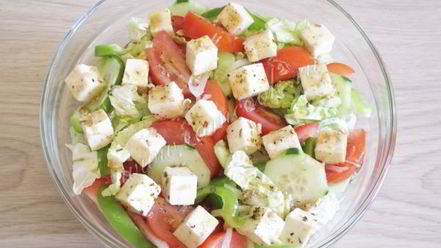 Рецепт греческого салата с пекинской капустой