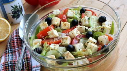 Рецепт греческого салата с пекинской капустой