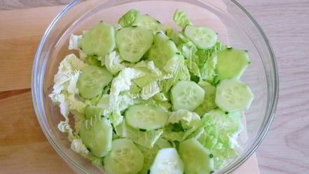 Рецепт греческого салата с пекинской капустой