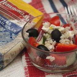 Рецепт Греческого салата с перловкой