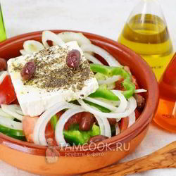 Рецепт Греческого салата с сыром фета
