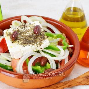 Рецепт Греческого салата с сыром фета