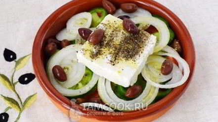 Рецепт греческого салата с сыром фета