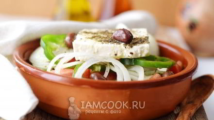 Рецепт греческого салата с сыром фета