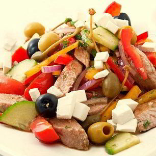 Рецепт Греческого салата с тунцом