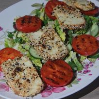 Рецепт Греческого салата с жареным сулугуни