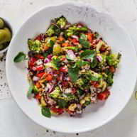 Рецепт Овощного салата с зеленой гречкой