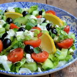Рецепт Салата Греческого с каперсами