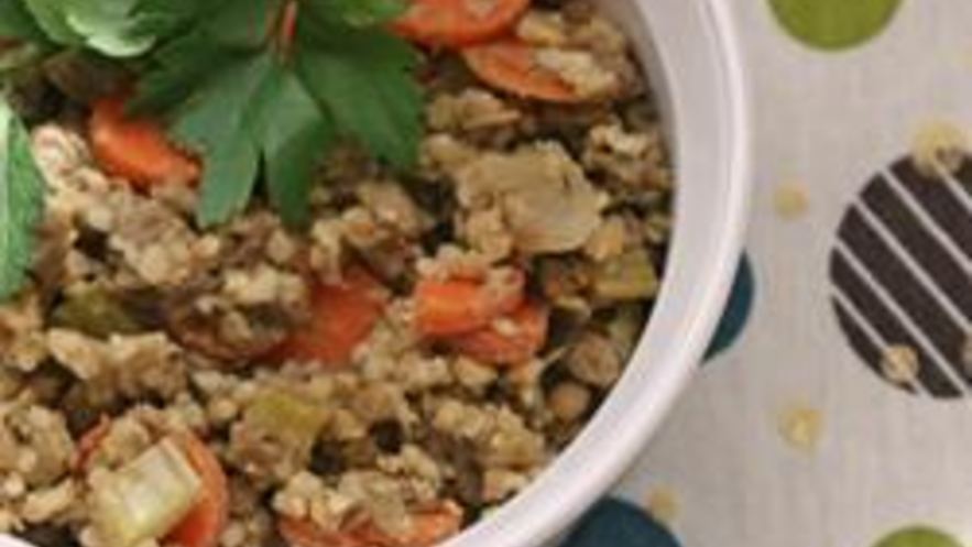 Рецепт салата из гречки и чечевицы