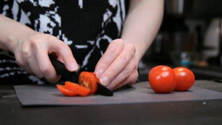 Рецепт салата из гречки с баклажаном