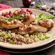 Рецепт Салата с гречкой и куриным филе