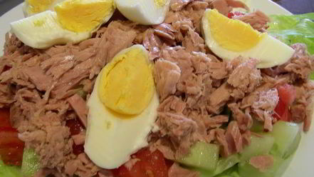 Рецепт салата с тунцом по-гречески