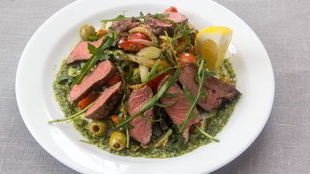 Рецепт картофельного салата с говядиной