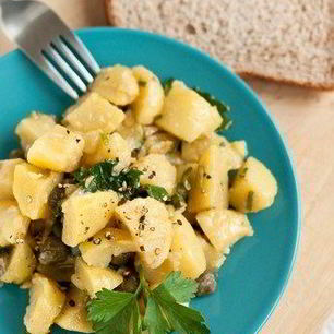 Рецепт Картофельного салата с каперсами и петрушкой