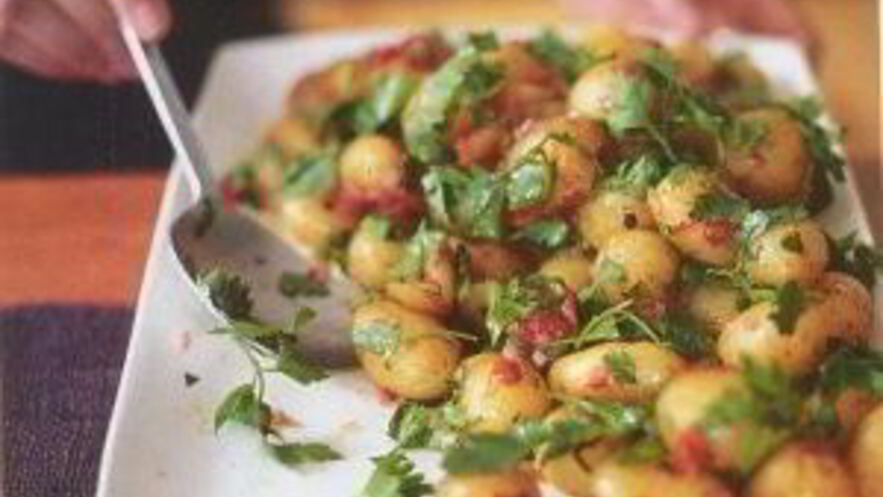 Рецепт картофельного салата с консервированным перцем