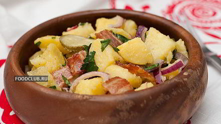Рецепт картофельного салата с красным луком
