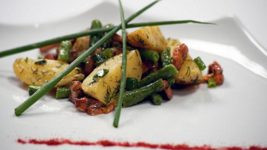 Рецепт картофельного салата с лисичками