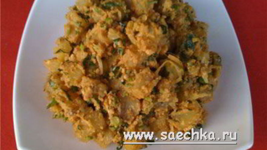 Рецепт картофельного салата с орехами