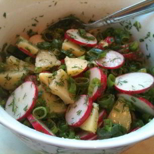 Рецепт Картофельного салата с редисом