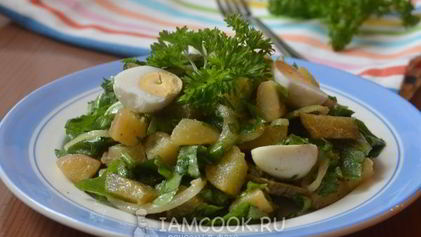 Рецепт Картофельного салата с щавелем