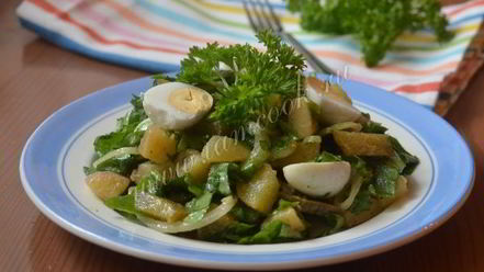 Рецепт картофельного салата с щавелем