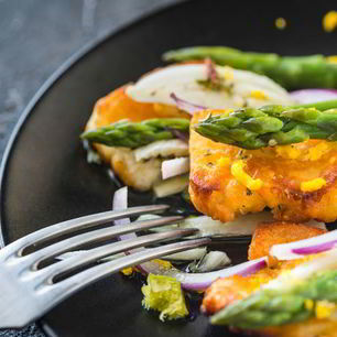 Рецепт Картофельного салата с сыром халуми и стручковой фасолью