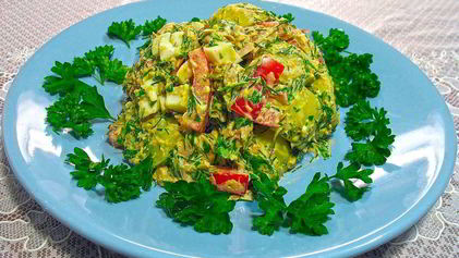 Рецепт Картофельного салата с тунцом