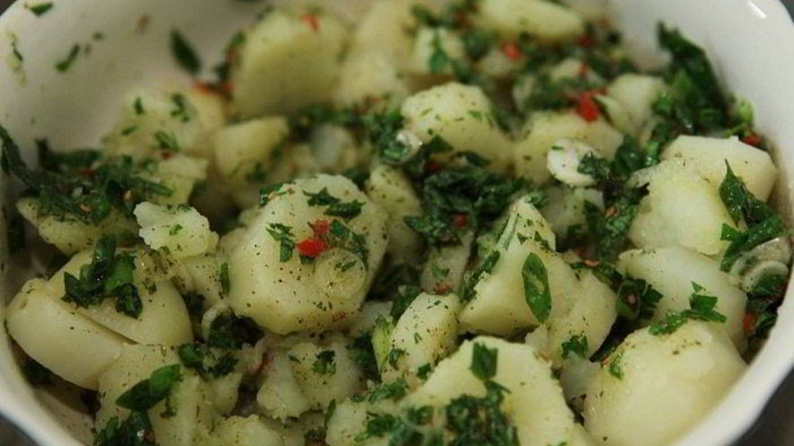 Рецепт картофельного салата с восточными пряностями