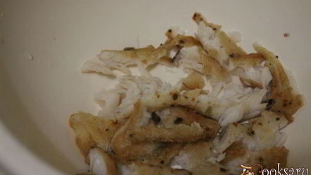 Рецепт картофельного салата с жареной тилапией