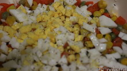 Рецепт картофельного салата с жареной тилапией