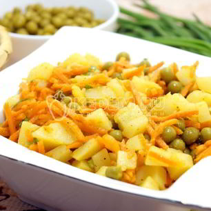 Рецепт Салата из картофеля с морковью по-корейски