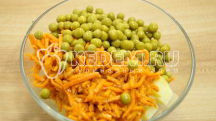Рецепт салата из картофеля с морковью по-корейски