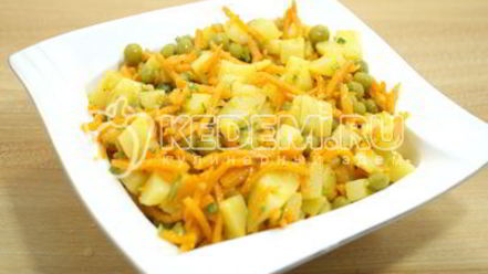 Рецепт салата из картофеля с морковью по-корейски