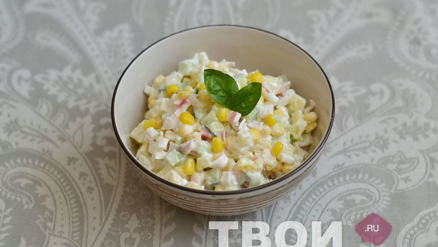 Рецепт салата с картофелем и кукурузой