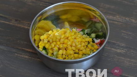 Рецепт салата с картофелем и кукурузой