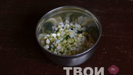 Рецепт салата с картофелем и морской капустой