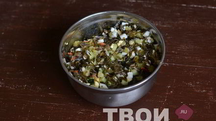 Рецепт салата с картофелем и морской капустой