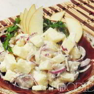 Рецепт Салата с картофелем, селедкой и яблоком