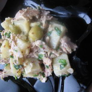 Рецепт Теплого картофельного салата с телятиной