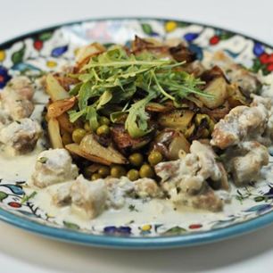 Рецепт Теплого картофельного салата со сливочной курицей