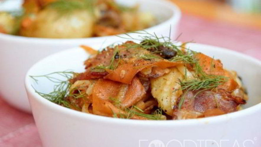 Рецепт теплого салата с картофелем