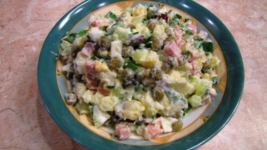 Рецепт оливье, просто оливье