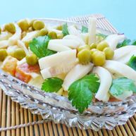 Рецепт Оливье с кальмарами