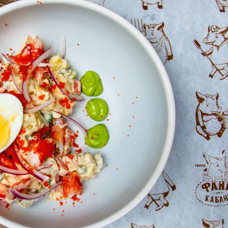 Рецепт Оливье с крабом