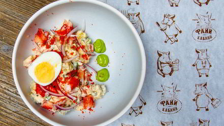 Рецепт оливье с крабом