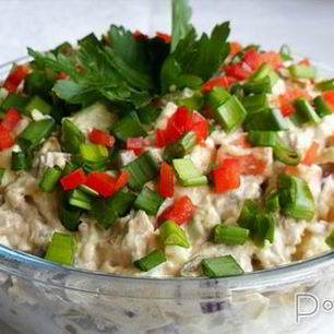 Рецепт Оливье с отварным языком