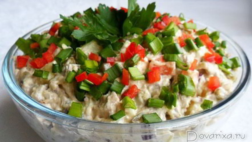 Рецепт оливье с отварным языком