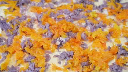 Рецепт оливье с рыбой в рулете