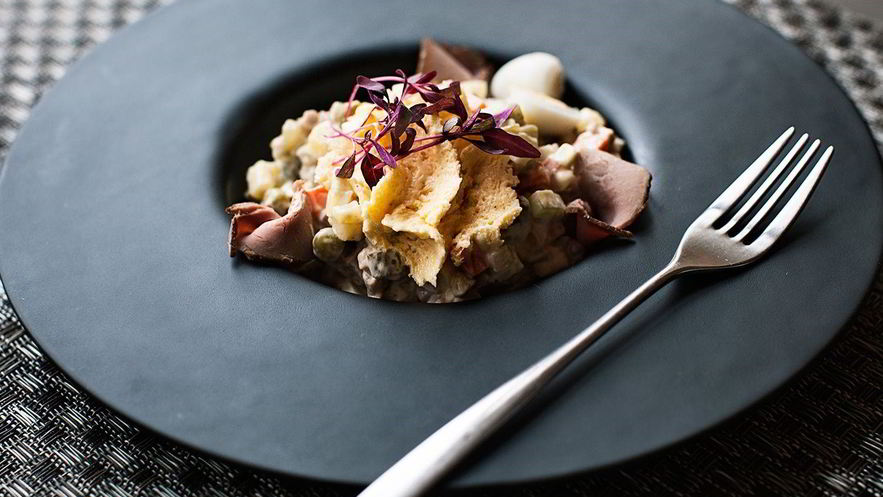 Рецепт оливье с уткой