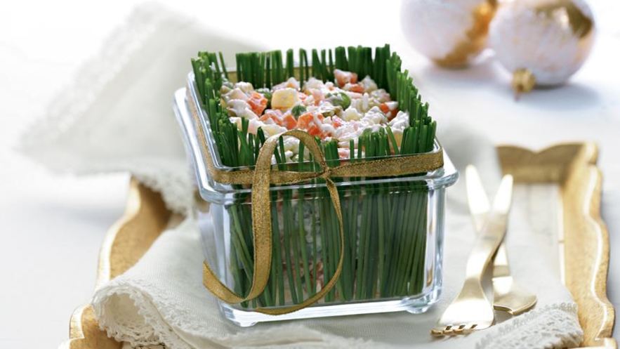 Рецепт оливье с вареной колбасой